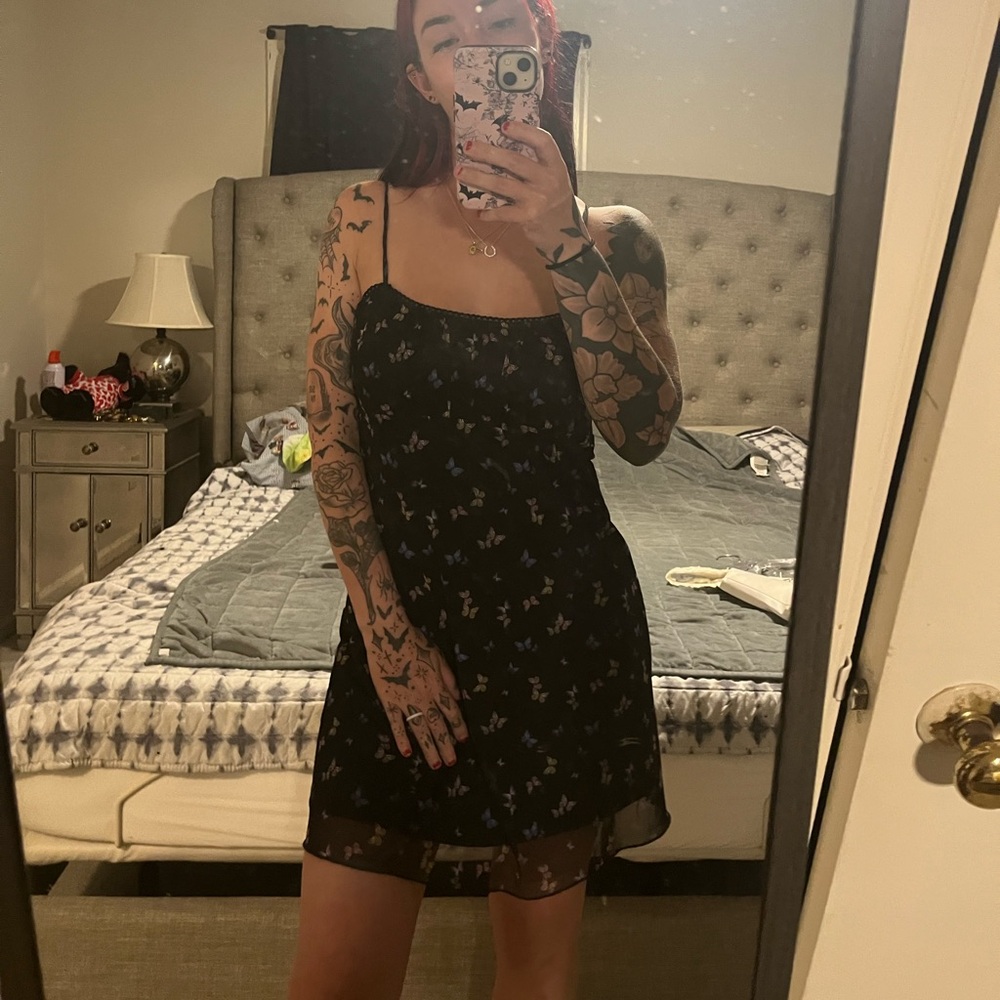 Aeropostale Butterfly Slip Dress